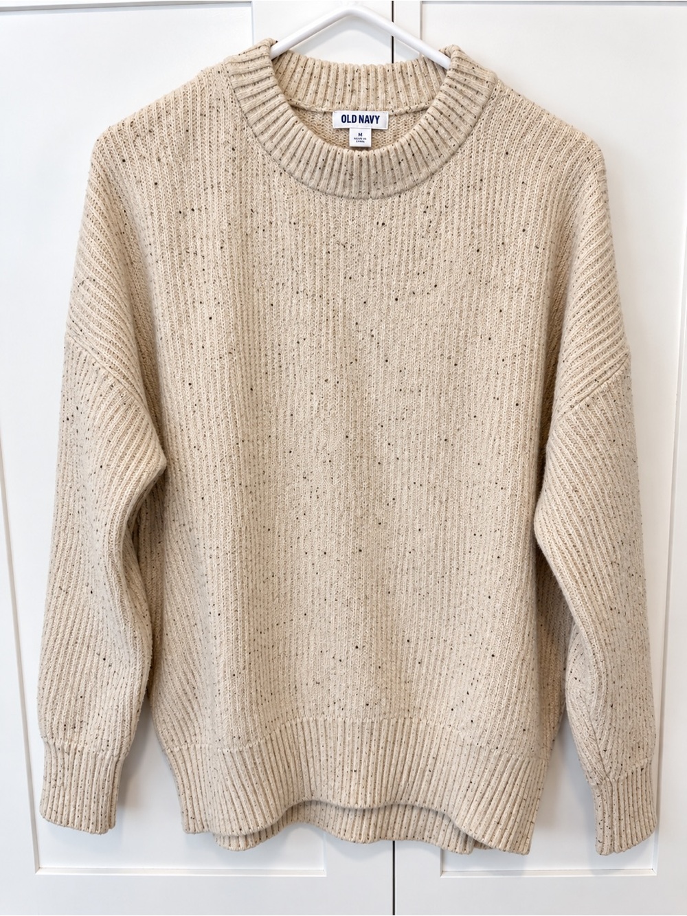 Old Navy Women’s Speckled Oatmeal Crewneck Sweater
